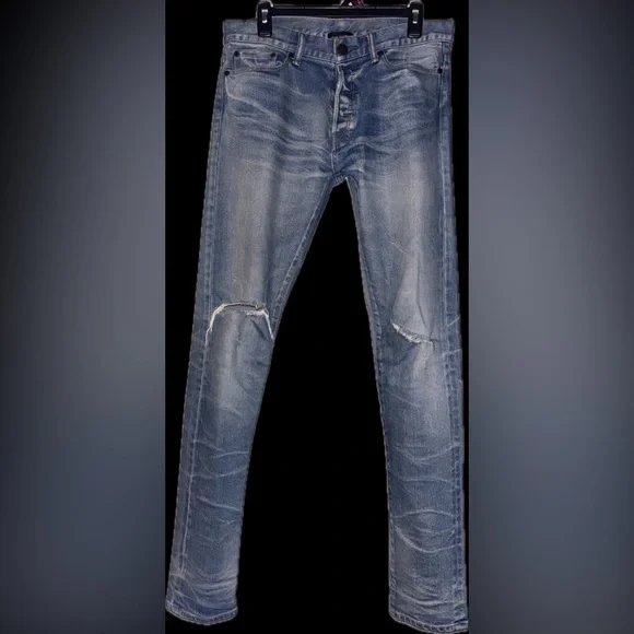 NWOT rare John Elliott 30x33.5” Japanese made selvedge denim jeans in cast 2 fit - Picture 11 of 16